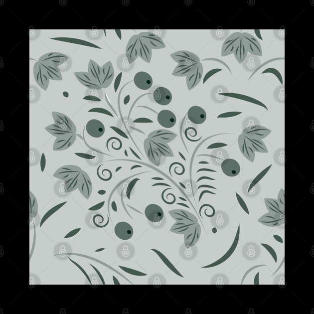 Floral pattern with flowers and leaves by Eskimos