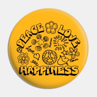 peace love happiness Pin