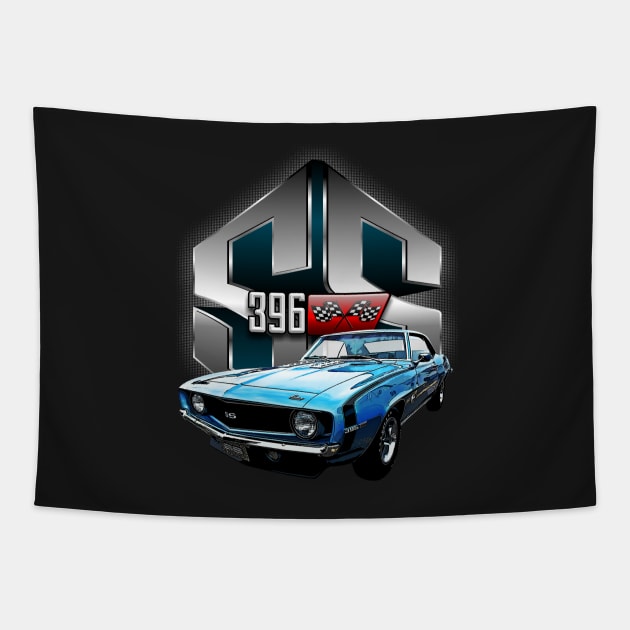 All-Over Vintage Auto Series Camaro SS 396 Tapestry by allovervintage