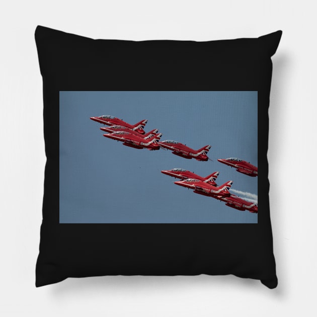 Red Arrows Pillow by aviationart