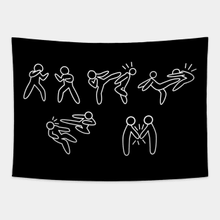 Taekwondo Sparring Tapestry