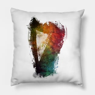 harp music instrument #harp Pillow