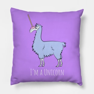 Funny Llama Unicorn Lllamacorn Pillow