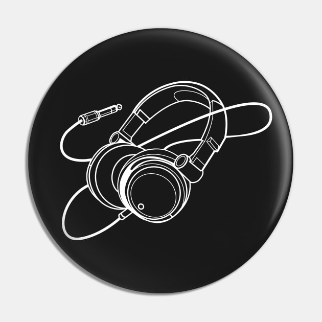 Headphones Pin by Sirenarts
