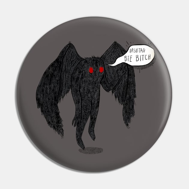 MFM Mothman Pin by CRUCIFIXVI