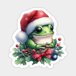 Christmas Frog Magnet