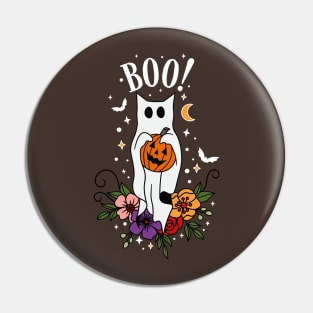 Halloween Cat Ghost Pin