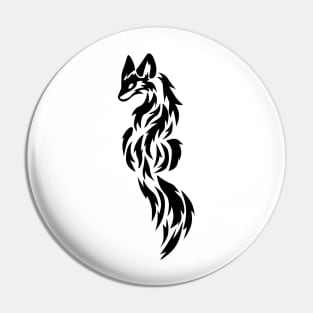 Fox Tribal Tattoo Pin