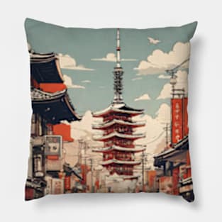 japan tokyo vintage travel tourism 13 Pillow