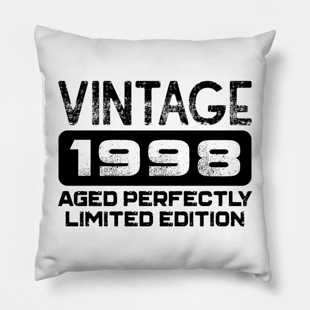 Birthday Gift Vintage 1998 Aged Perfectly Pillow by colorsplash