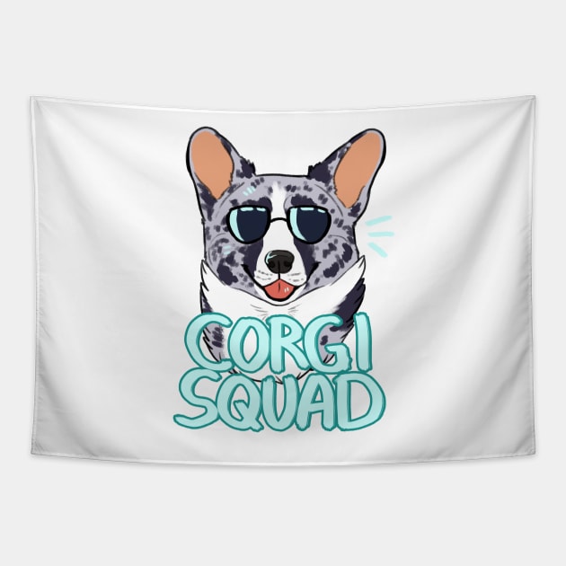 CORGI SQUAD (merle) Tapestry by mexicanine