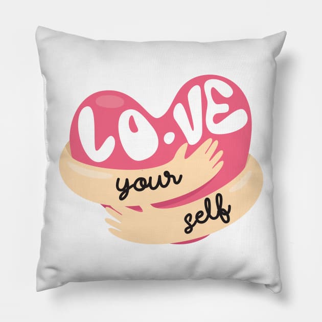 LOVE YOURSELF Pillow by CANVAZSHOP