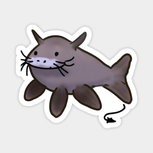 Cute Catfish Drawing Magnet