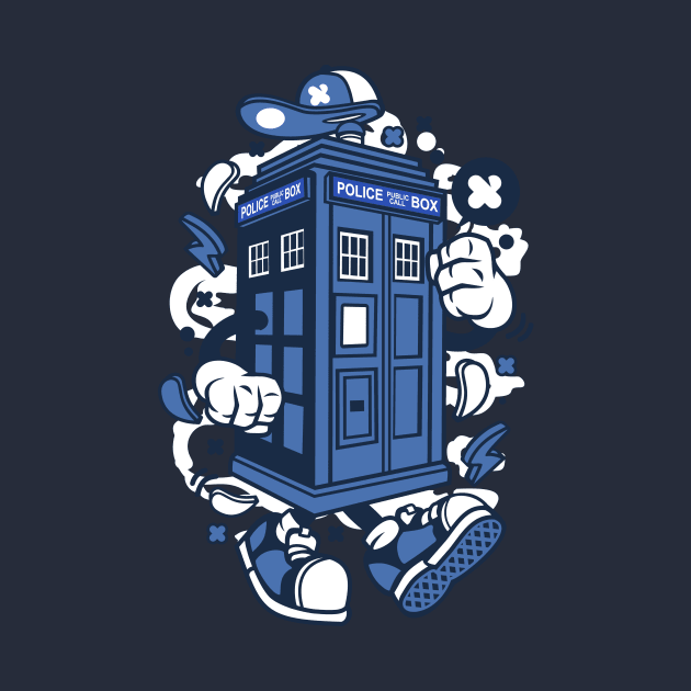 Police Box Tardis Walking Doctor Who by Rebus28