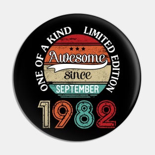 Awesome Since September 1982 One Of A Kind Limited Edition Happy Birthday 38 Years Old To Me Pin