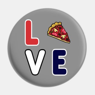 Pizza Love, Mozzarella Pepperoni Pizzeria Pie Pin