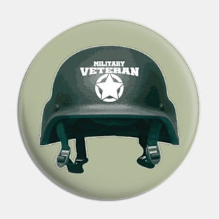 Military Vet helmet Pin