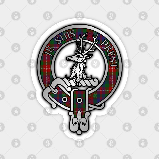 Clan Fraser Crest & Tartan Magnet by Taylor'd Designs