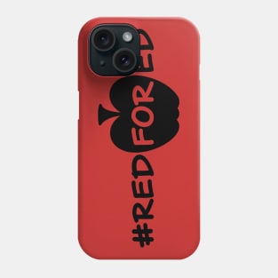 red for ed (black apple) Phone Case