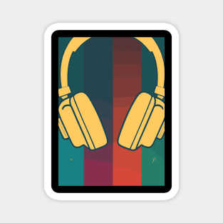 Retro Music DJ Headphones Magnet