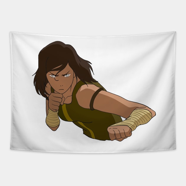 LOK - Fighting Korra Tapestry by jenartfart