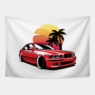 Red E39 Classic Saloon in Sunset Tapestry