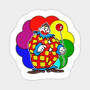 Colorful clown holding red balloon Magnet