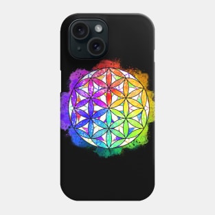 Rainbow Geometric Circle Flower Mandala - Overlap Phone Case