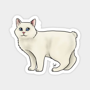 Custom - Manx Cat - White Magnet