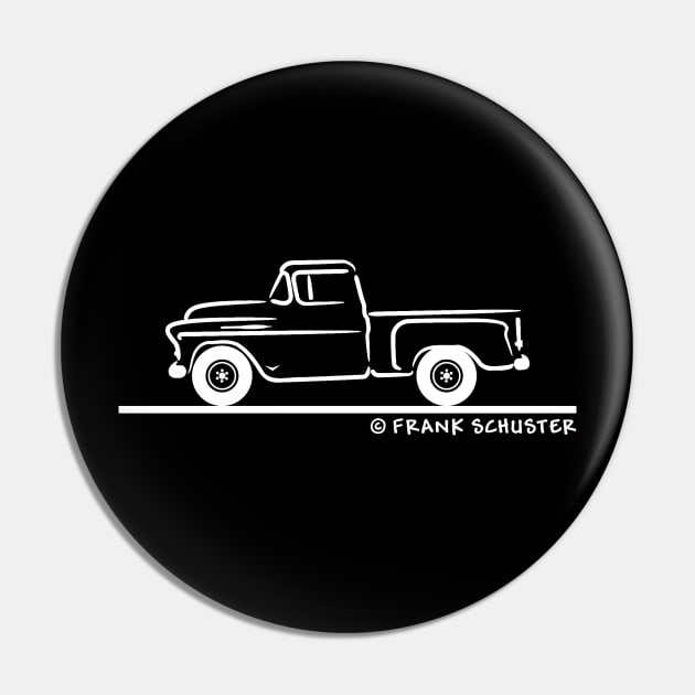 55 56 57 Chevrolet Pickup Truck White Pin by PauHanaDesign