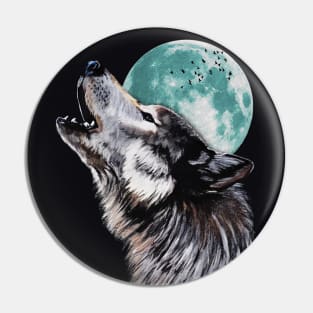 Lone Wolf - Howling At The Moon Pin