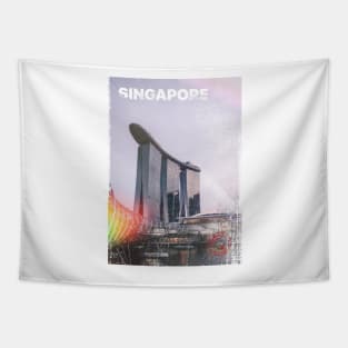 Vintage Singapore Poster | Places of the World Tapestry