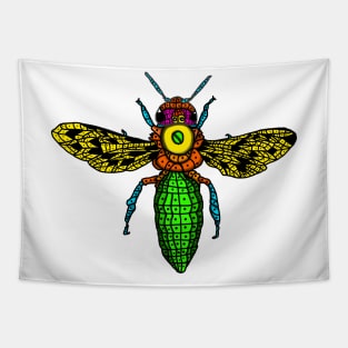 Bee in Flight Colorful thrives intelligent Tapestry