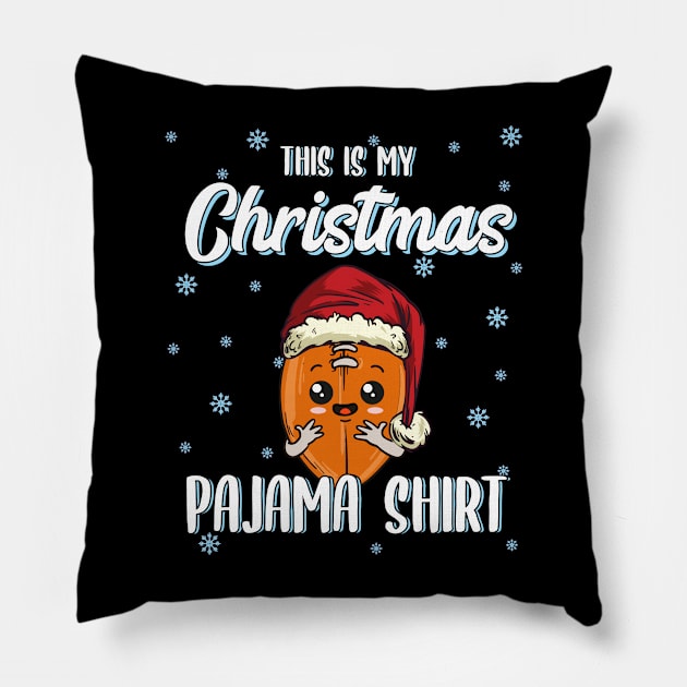 Football Christmas Gift Christmas Pajama Kawaii Pillow by MGO Design