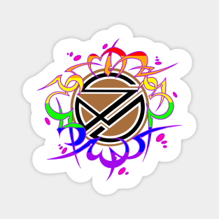 Sinister Motives lgbtq pride tribal logo Magnet