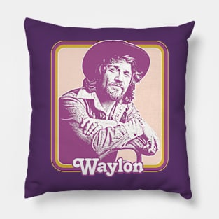 Waylon Jennings //// Retro Style Fan Design Pillow