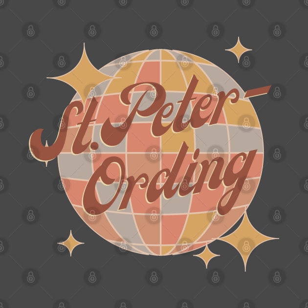 Sankt St Peter-Ording Retro-Vintage-Design Diskokugel by Bailamor