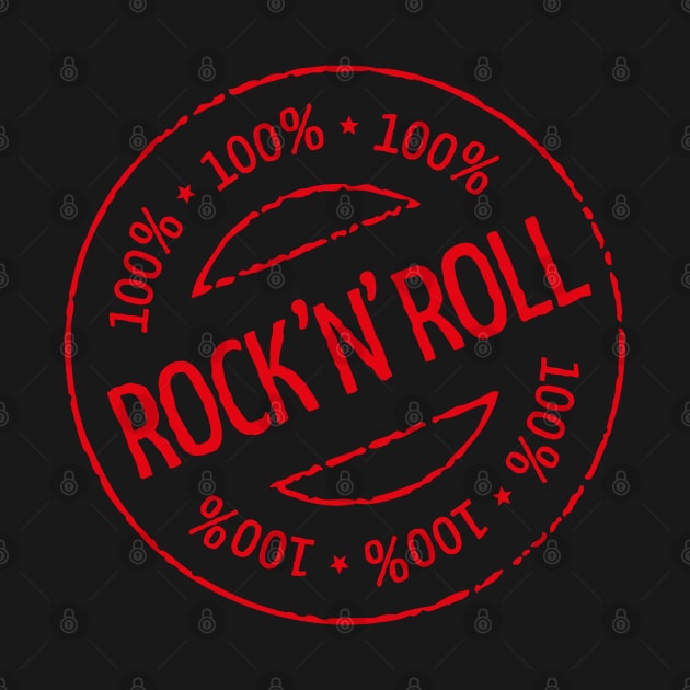 100% Rock 'n' Roll Stamp (Red) by MrFaulbaum