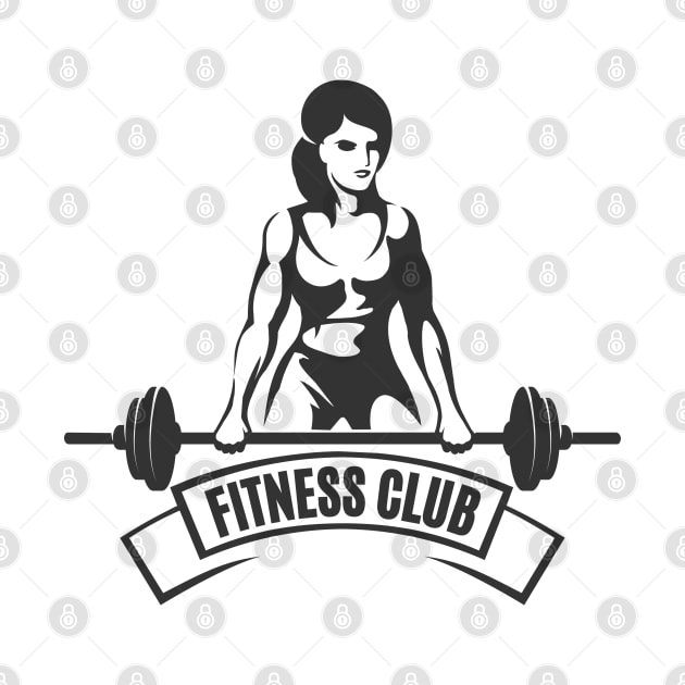 Bodybuilder Sport Emblem in Retro style by devaleta