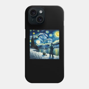 Ice Fishing Under Starry Night - Winter Fishing Phone Case