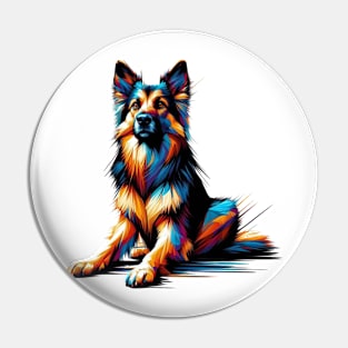 Dog Popart Pin