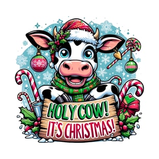 Christmas Cheer Cow Tee: Festive Farmyard Fun T-Shirt