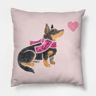 Lancashire Heeler watercolour Pillow