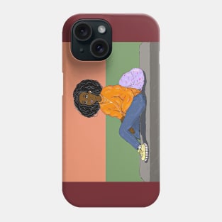 children's illustration of a girl Phone Case