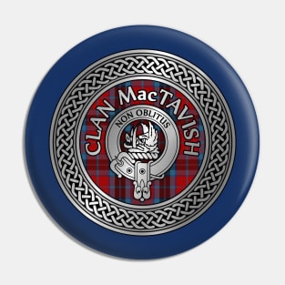 Clan MacTavish Crest & Tartan Knot Pin