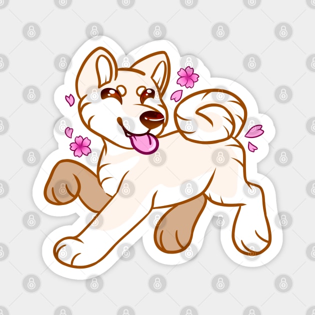 Happy Shibe - White Magnet by leashonlife