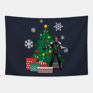 Jax Around The Christmas Tree Mortal Kombat Tapestry