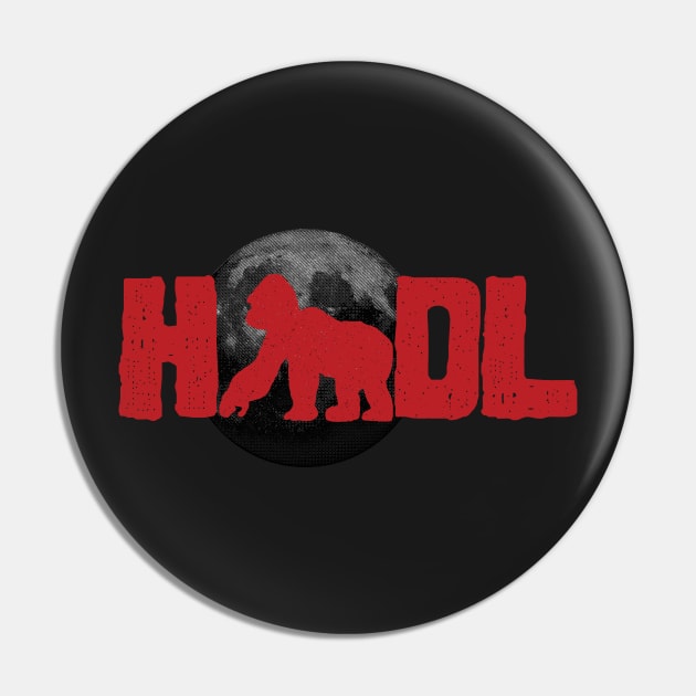 HODL Ape  Moon Pin by pelagio