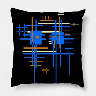 abstract minimal techno Pillow