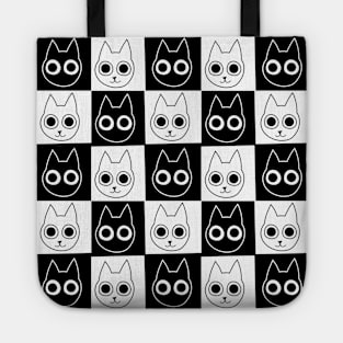 Black & White Cat Pattern Tote